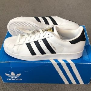 Adidas Superstar Women Sz 10.5 (= sz 9 men), 3 stripes, NEW with TAGS